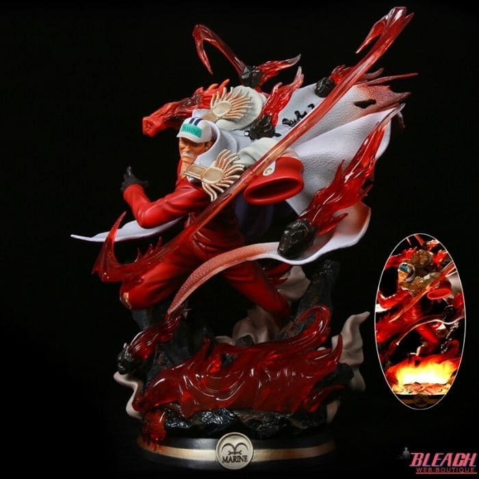 Figurine One Piece Akainu en résine translucide Bleach 