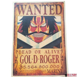 Poster Wanted One Piece Gol D. Roger - Bleach Web