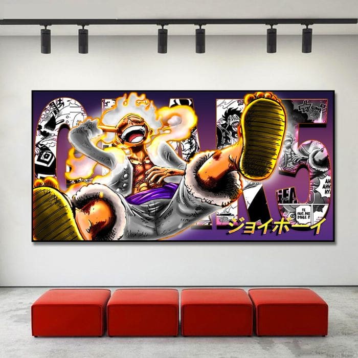 Toile Murale 5 Pièces One Piece – Luffy, Ace, Zoro En HD, Décoration Anime Sans Cadre Pour Chambre Ou Salon