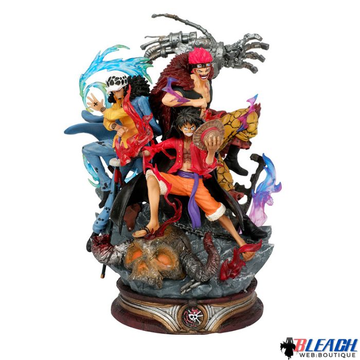 Figurine One Piece Lot Luffy, Trafalgar Law, Kid - 20 Cm PVC Neuve