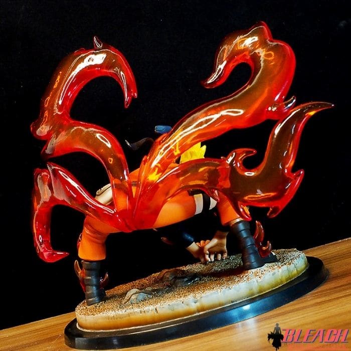 Figurine Naruto PVC - Mode Démon Renard à 4 Queues (Kyûbi) 20 Cm - Statue Socle