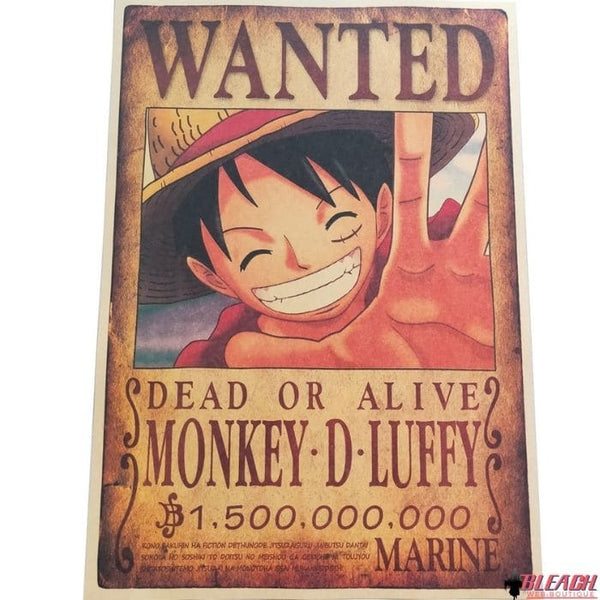 Bleach-web - Poster Wanted One Piece Monkey D. Luffy – Bleach Web
