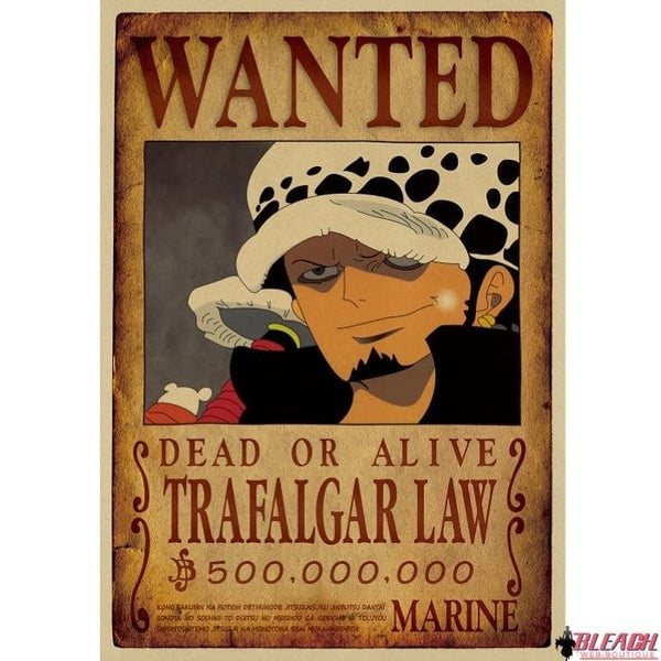 Poster Wanted One Piece Trafalgar Law - Bleach Web