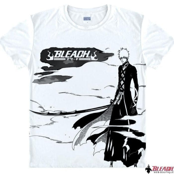 T-shirt Bleach à imprimé noir et blanc Ichigo Fullbring - Bleach Web