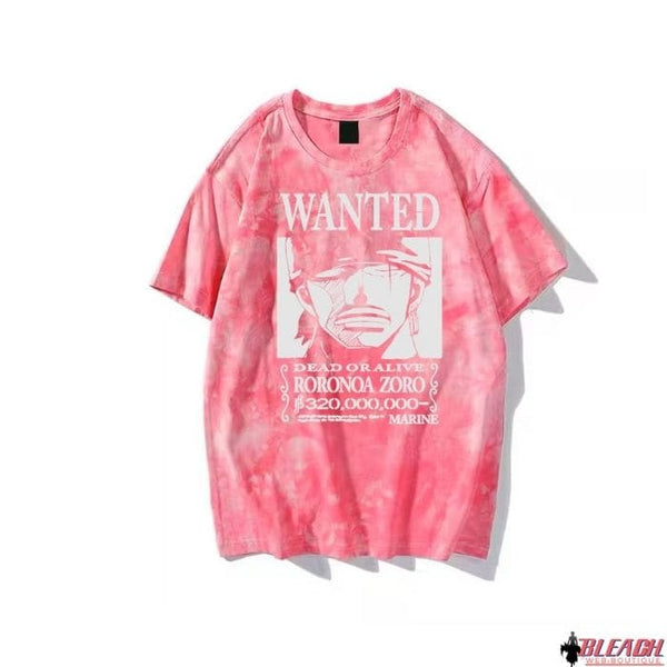 T-shirt Roronoa Zoro, T-Shirt Wanted One Piece style délavé - Bleach Web