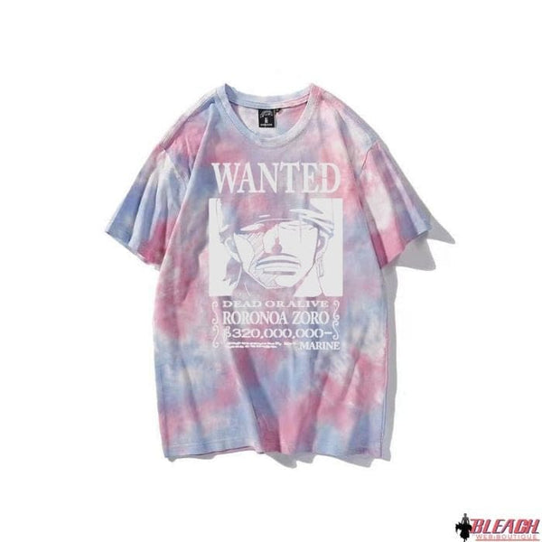 T-shirt Roronoa Zoro, T-Shirt Wanted One Piece style délavé - Bleach Web