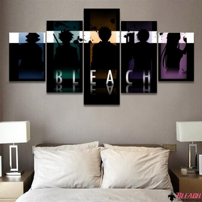 Tableau Abstrait 5 Pièces Sur Toile - Inspiré Du Joker De Heath Ledger (Batman) - Peinture Murale Moderne - Neuf